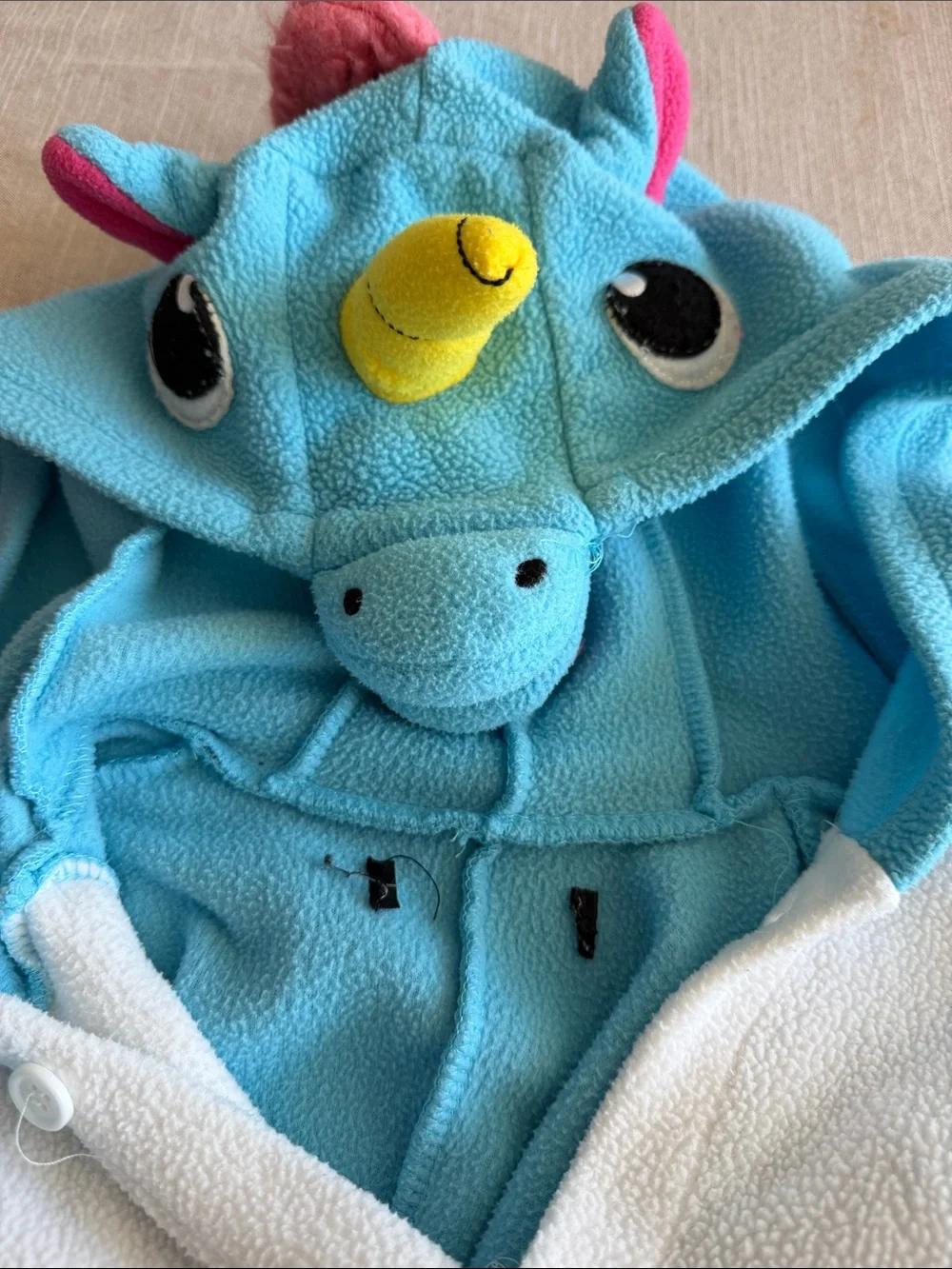 Kids Blue Unicorn Costume with Hood